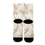 Brown Marble Print Long Socks