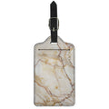 Brown Marble Print Luggage Tag