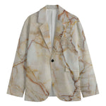 Brown Marble Print Men's Blazer