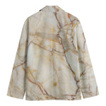 Brown Marble Print Men's Blazer