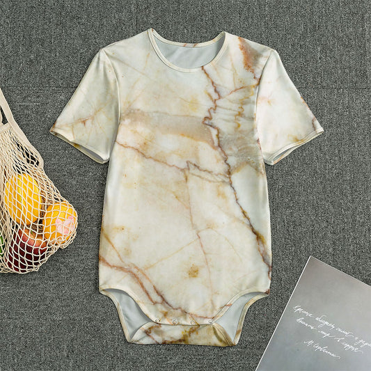 Brown Marble Print Men's Bodysuit