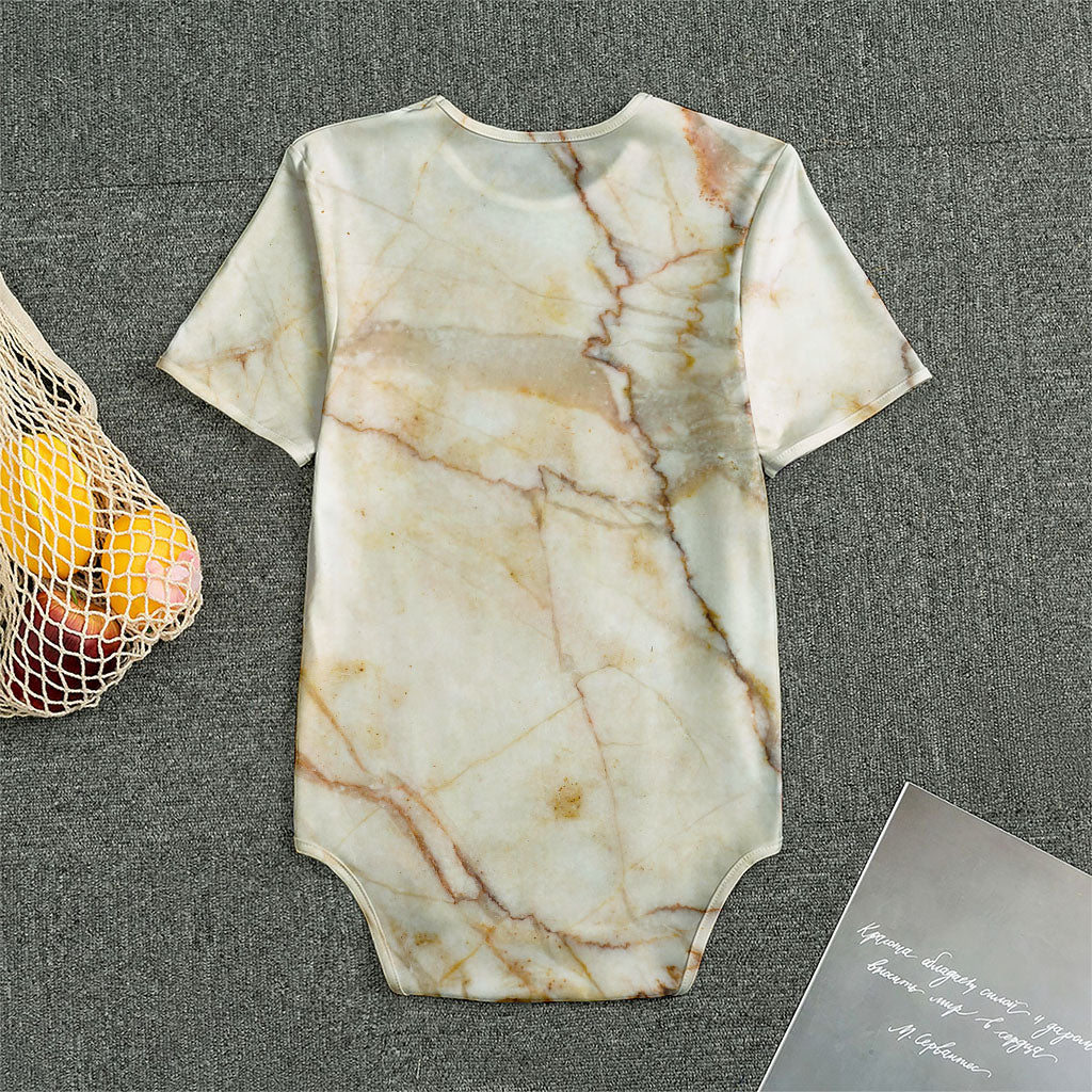 Brown Marble Print Men's Bodysuit