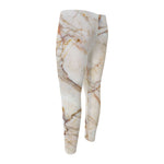 Brown Marble Print Men's Compression Pants