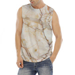 Brown Marble Print Men's Fitness Tank Top