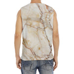 Brown Marble Print Men's Fitness Tank Top