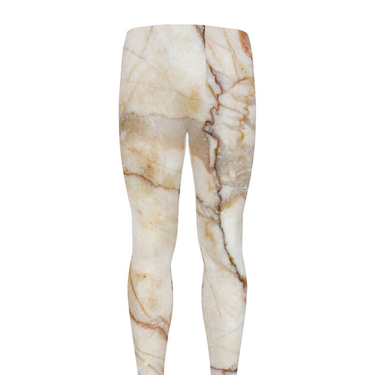 Brown Marble Print Men's leggings