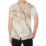 Brown Marble Print Men's Shirt