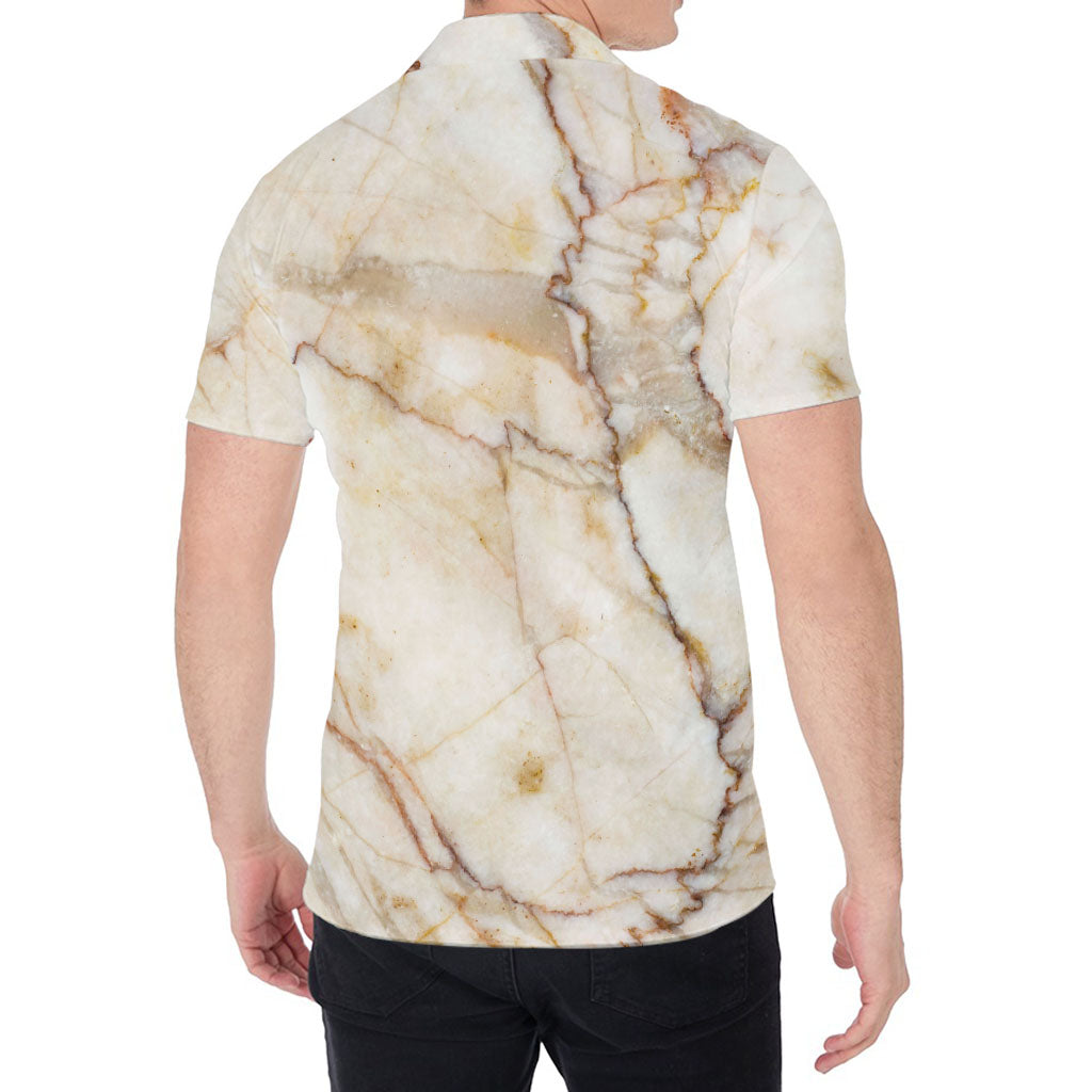 Brown Marble Print Men's Shirt