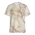 Brown Marble Print Men's Athletic T-Shirt
