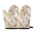 Brown Marble Print Oven Mitts