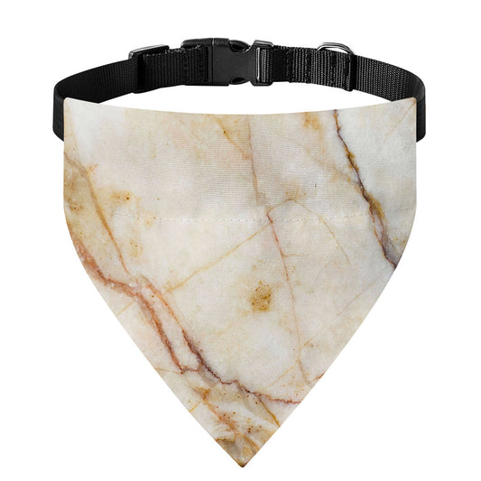 Brown Marble Print Over The Collar Dog Bandana