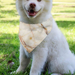 Brown Marble Print Over The Collar Dog Bandana