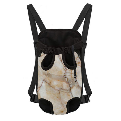 Brown Marble Print Pet Carrier Backpack