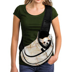 Brown Marble Print Pet Sling Carrier