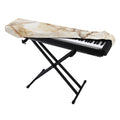 Brown Marble Print Piano Keyboard Cover