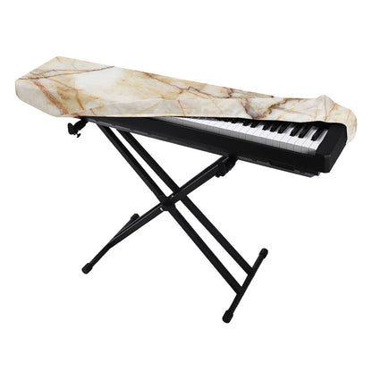 Brown Marble Print Piano Keyboard Cover