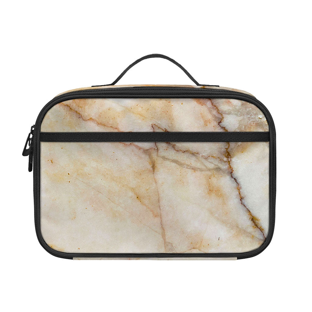Brown Marble Print Portable Lunch Bag
