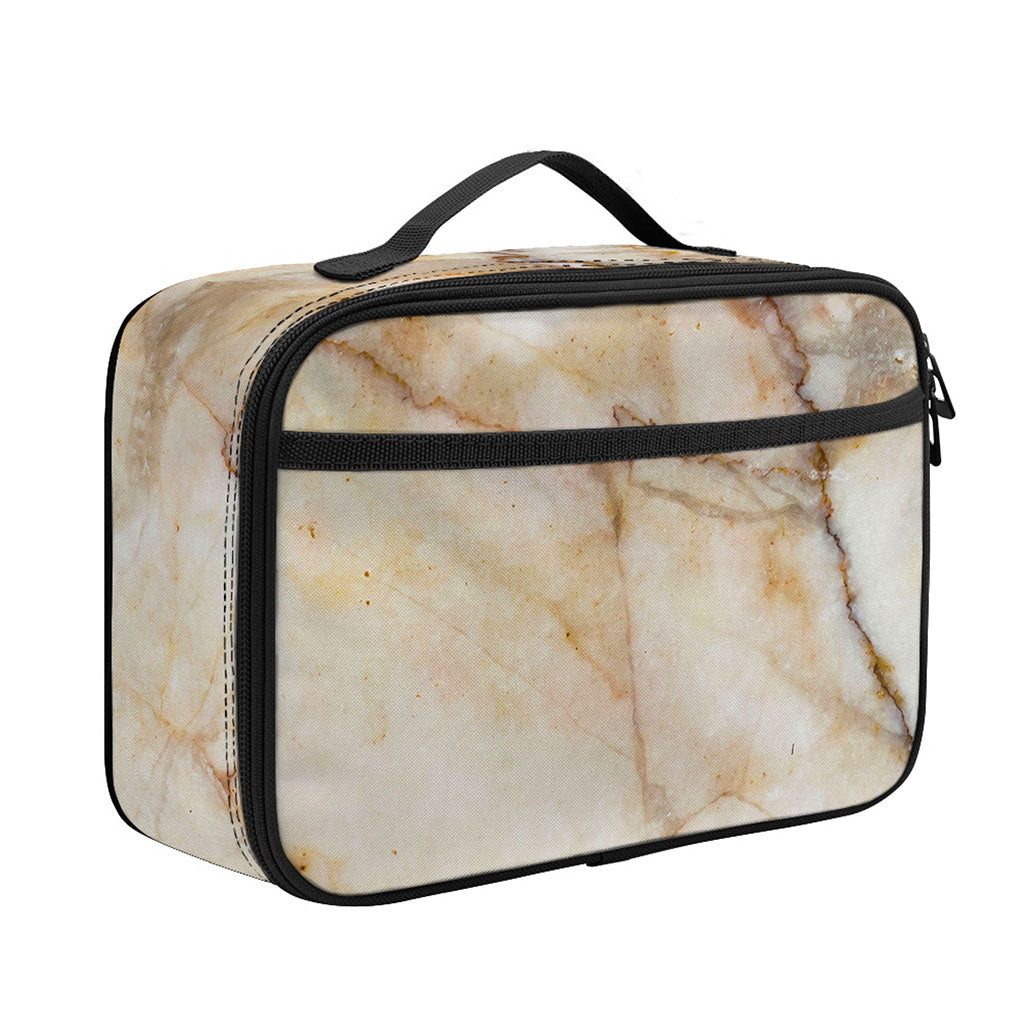 Brown Marble Print Portable Lunch Bag