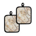 Brown Marble Print Pot Holders