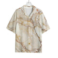 Brown Marble Print Rayon Hawaiian Shirt