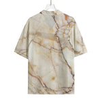 Brown Marble Print Rayon Hawaiian Shirt