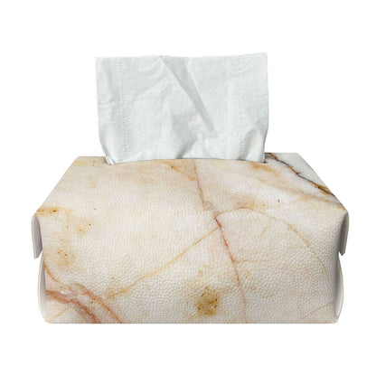 Brown Marble Print Rectangle Tissue Box Cover