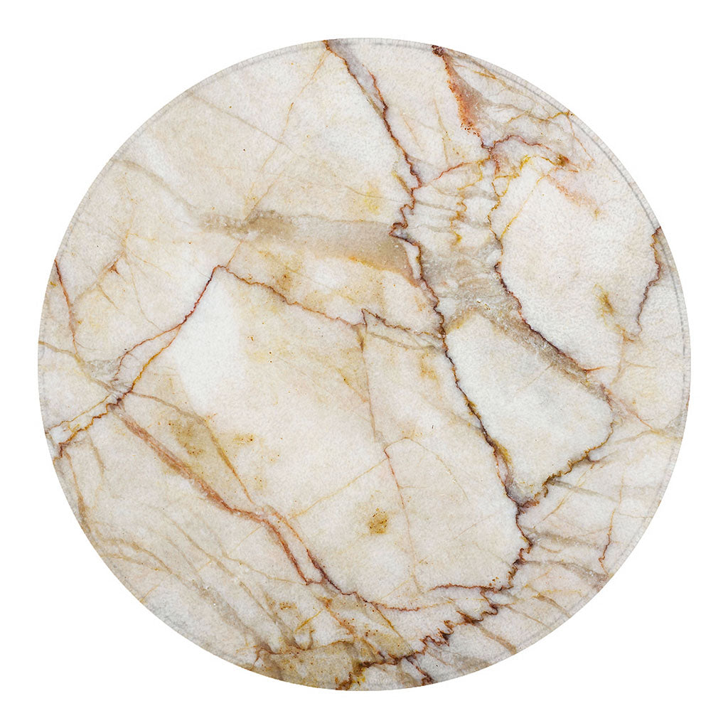 Brown Marble Print Round Blanket