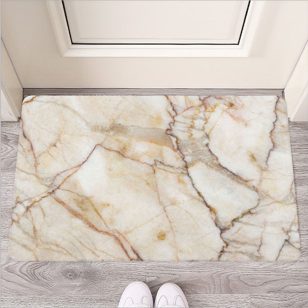 Brown Marble Print Rubber Doormat