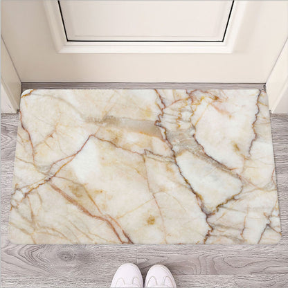 Brown Marble Print Rubber Doormat