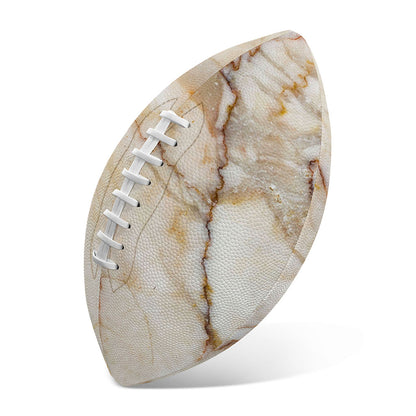 Brown Marble Print Rugby Ball