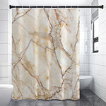 Brown Marble Print Shower Curtain