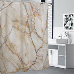 Brown Marble Print Shower Curtain