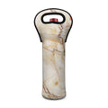 Brown Marble Print Single Neoprene Wine Tote