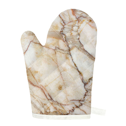 Brown Marble Print Single Oven Mitt