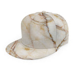Brown Marble Print Snapback Cap