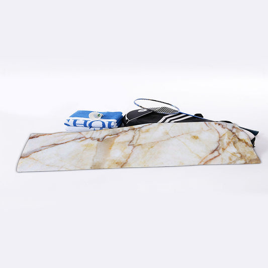 Brown Marble Print Sports Towel