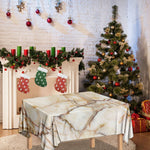 Brown Marble Print Tablecloth