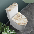 Brown Marble Print Toilet Lid And Tank Cover Set