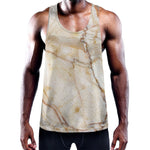 Brown Marble Print Training Tank Top
