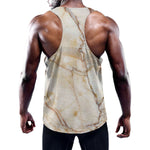 Brown Marble Print Training Tank Top
