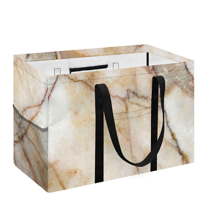 Brown Marble Print Utility Tote Bag