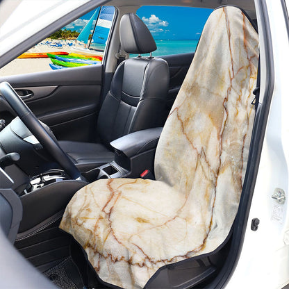 Brown Marble Print Waterproof Car Seat Cover
