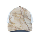 Brown Marble Print White Mesh Trucker Cap