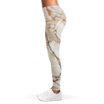 Brown Marble Print Women's Leggings