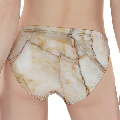Brown Marble Print Women's Panties