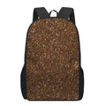 Brown (NOT Real) Glitter Print 17 Inch Backpack