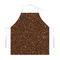 Brown (NOT Real) Glitter Print Adjustable Apron