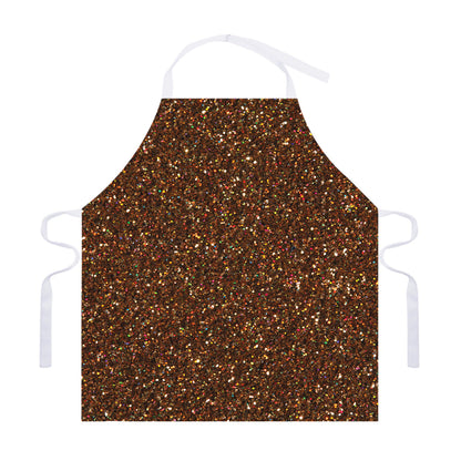 Brown (NOT Real) Glitter Print Adjustable Apron