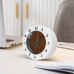 Brown (NOT Real) Glitter Print Alarm Clock