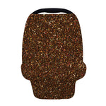 Brown (NOT Real) Glitter Print Baby Seat Cover